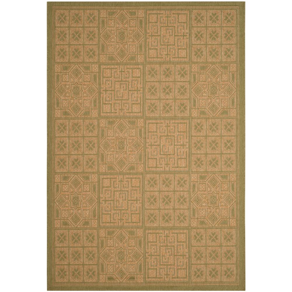 Safavieh Courtyard Green/Natural 9 ft. x 12 ft. Indoor/Outdoor Area Rug