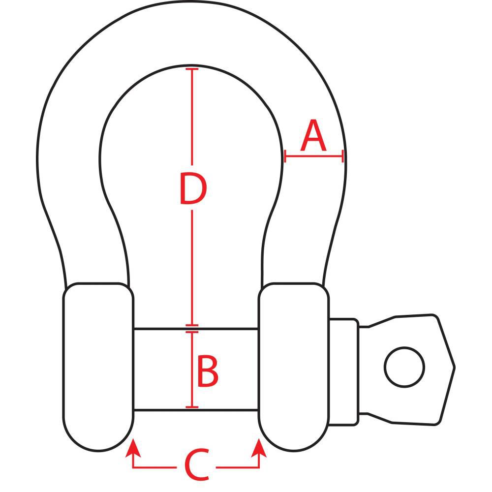 1 Extreme Max 3006.8309.2 BoatTector Stainless Steel Bow Shackle 2-Pack