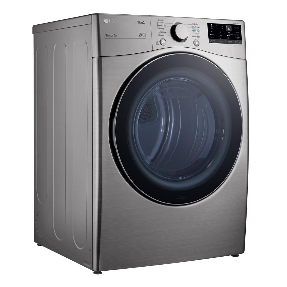 Lg Electronics 7 4 Cu Ft Ultra Large Capacity Graphite Steel Electric Dryer With Sensor Dry Dle3600v The Home Depot