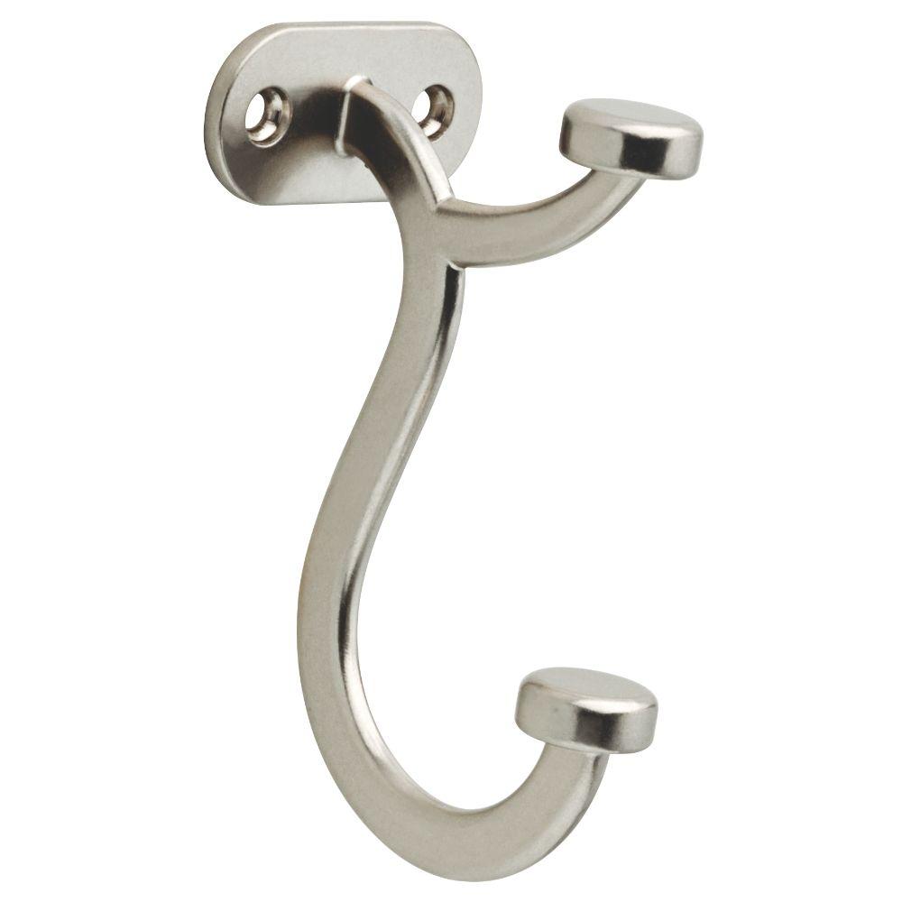 Liberty Contempo 4 in. Bedford Nickel Pilltop Hook141782 The Home Depot