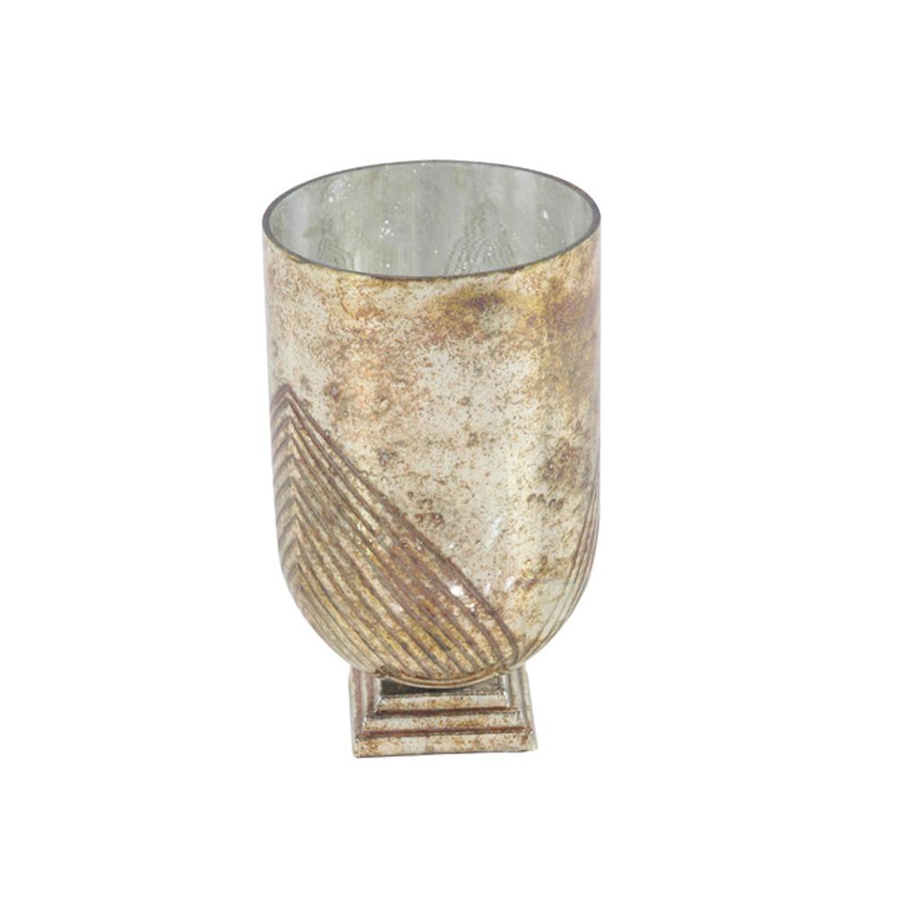 Cup-Shaped Glass Candle Holder 