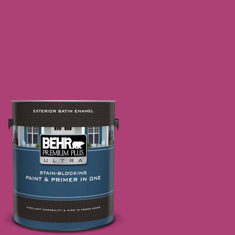 Behr Premium Plus Ultra 1 Gal 100b 7 Hot Pink Satin Enamel 100b 7 Hot Pink Satin Enamel Exterior