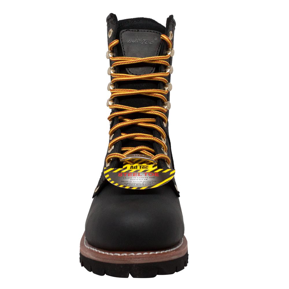 black logger boots