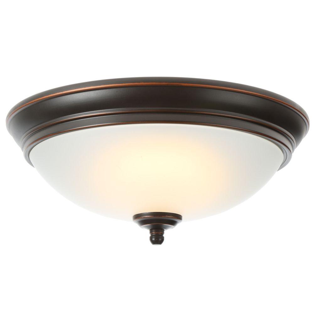 Commercial Electric 11 In 60 Watt Equivalent Oil Rubbed Bronze 60 Watt Equivalent Oil Rubbed Bronze
