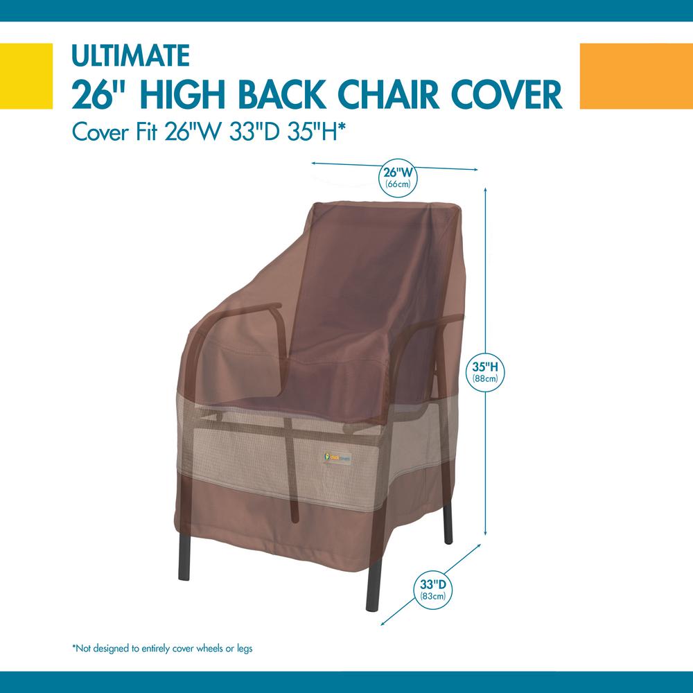 Duck Covers Ultimate 28 In W X 35 In D X 35 In H High Back Patio Chair Cover Uch283535 The Home Depot