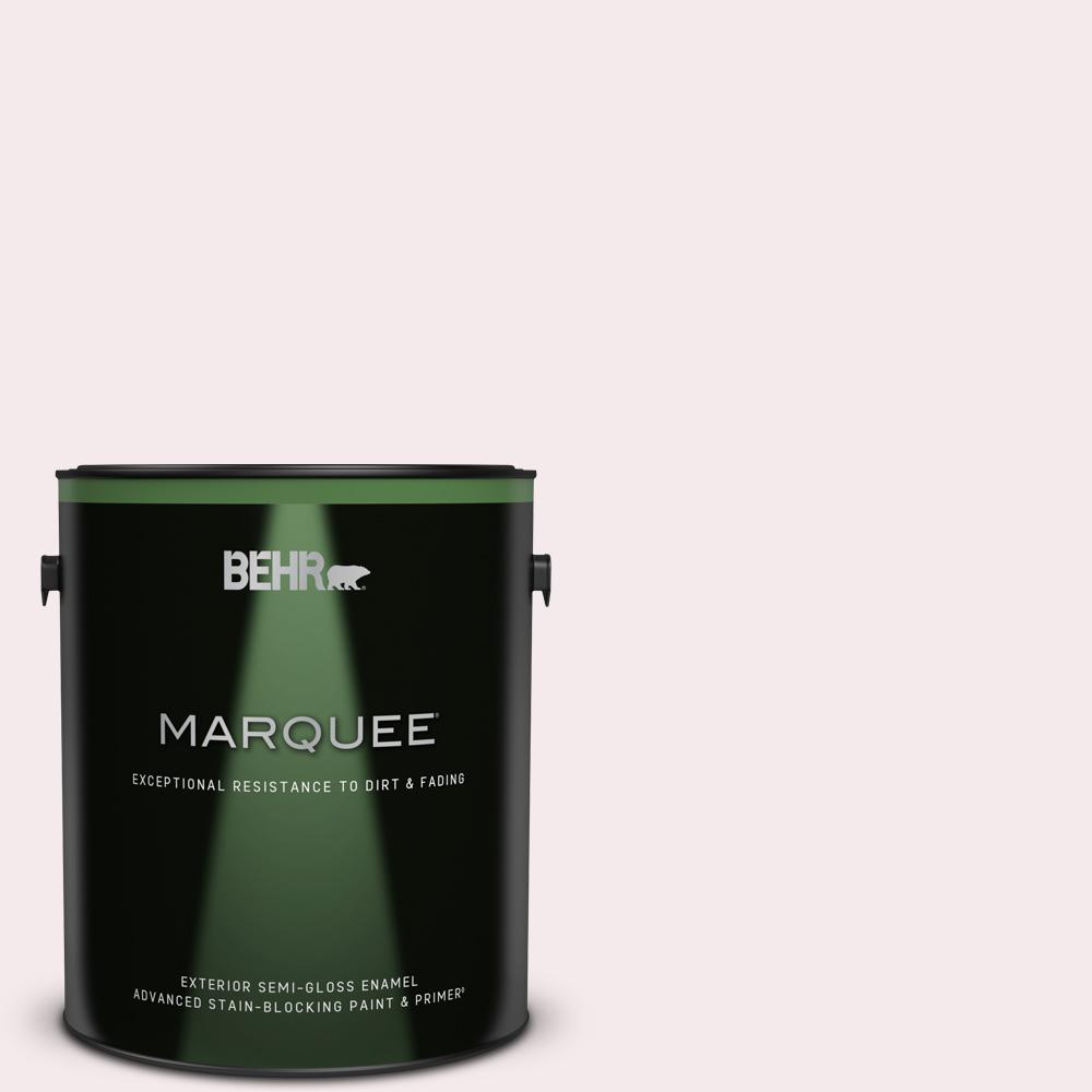 BEHR MARQUEE 1 gal. #100A-1 Barely Pink Semi-Gloss Enamel ...