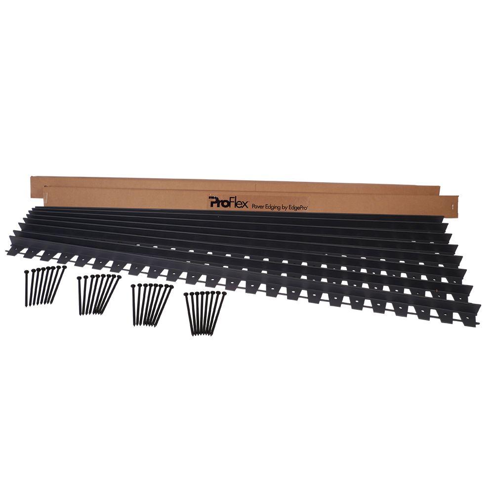 Proflex 48 Ft Paver Edging Project Kit In Black 1260hd 48c The