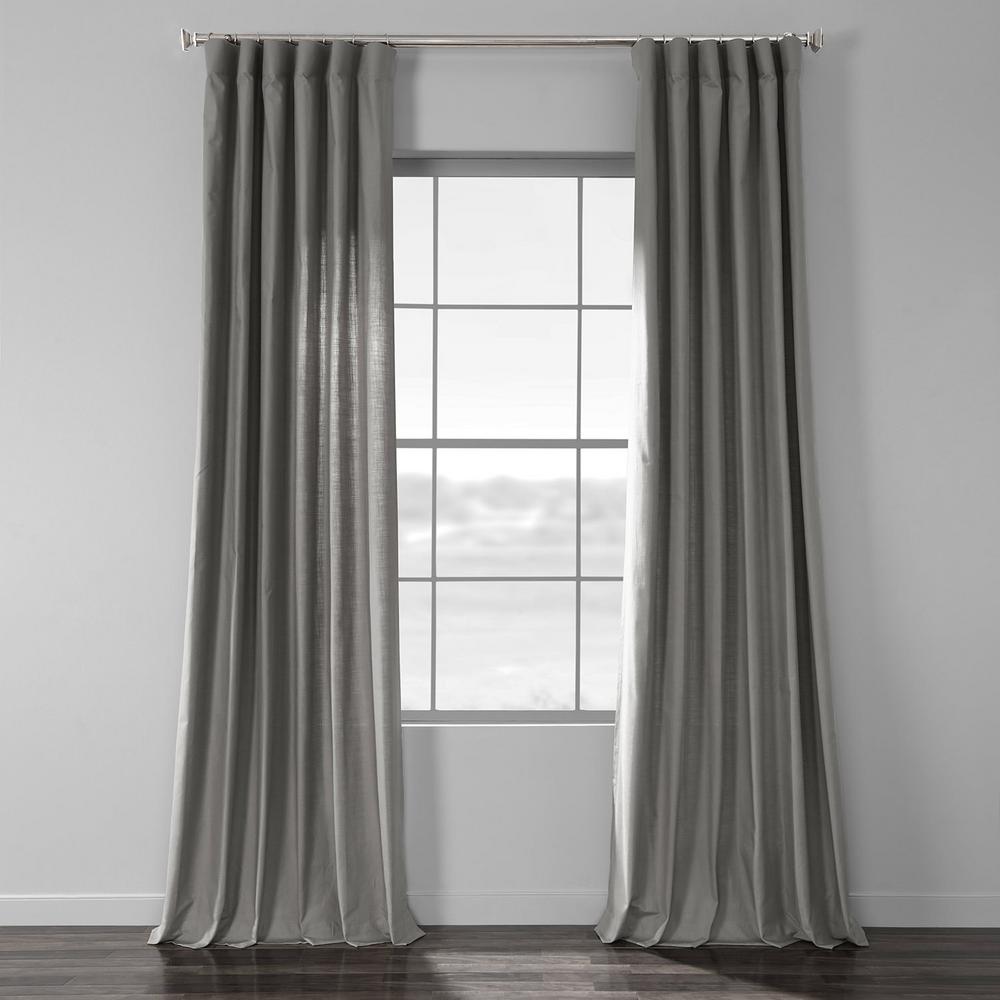 grey cotton curtain fabric