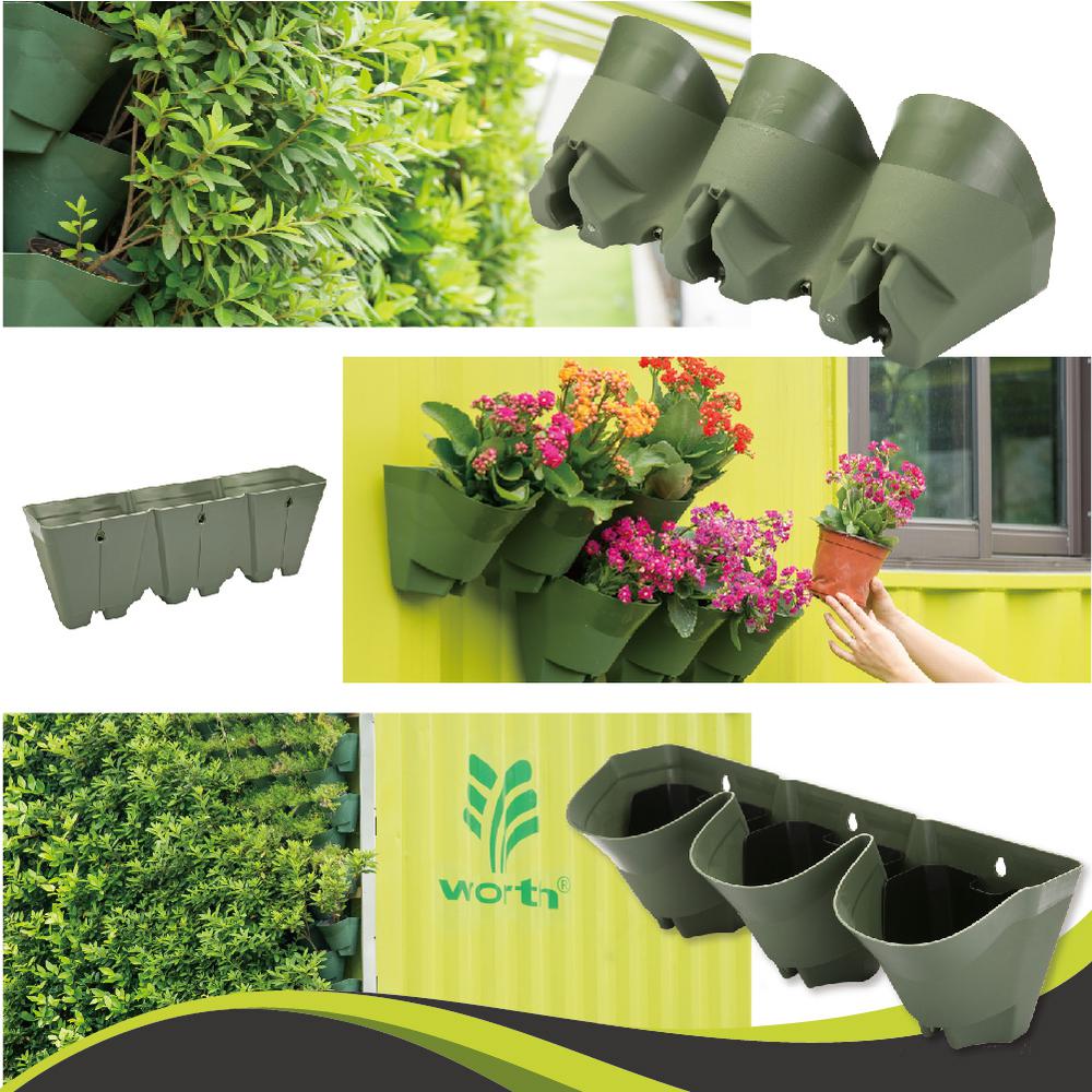Worth Garden 18 In Self Watering 3 Pockets Vertical Wall Plastic Planters 4190 The Home Depot - Worth Garden Self Watering Vertical Wall Hangers With Pots Worth Garden 18 In Self Watering 3 Pockets Vertical Wall Plastic Planters 4190 The Home Depot - Worth Garden Self Watering Vertical Wall Hangers With Pots