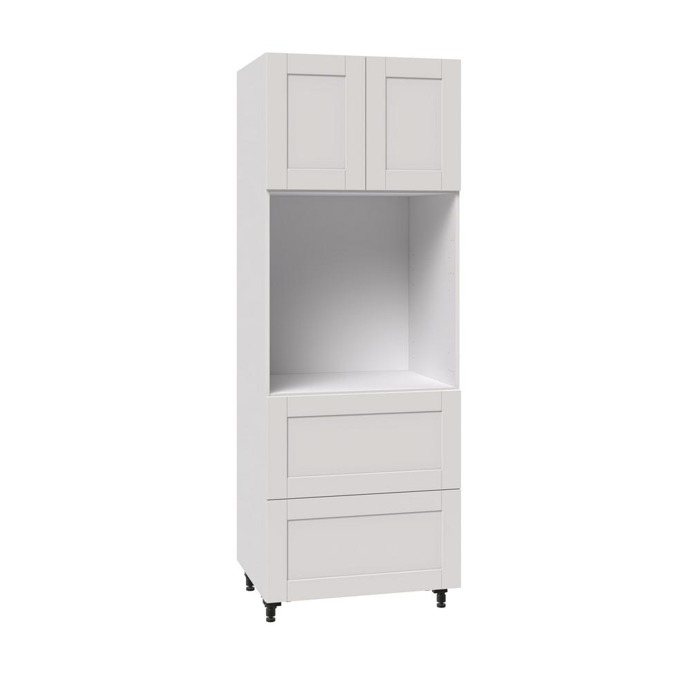 Shaker Pantry Cabinets in Vanilla White – Kitchen – The Home Depot