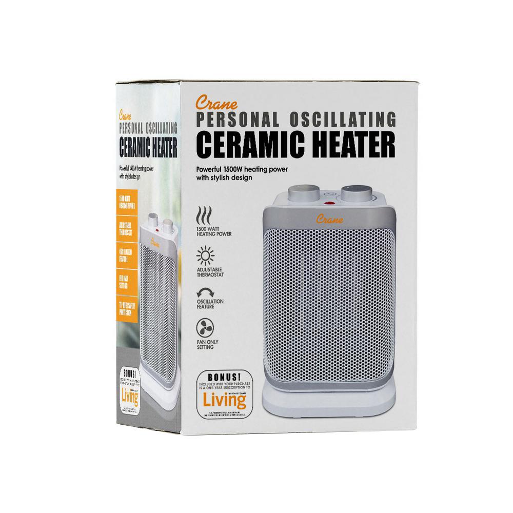 1500W Oscillating Ceramic Tower Electric Space Heater High Low Fan Setting