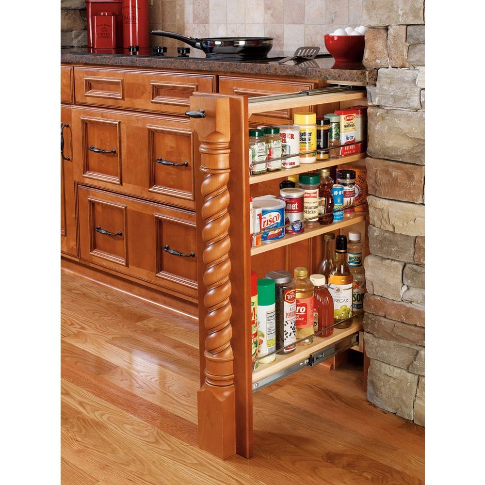 Rev A Shelf 30 In H X 6 In W X 23 In D Pull Out Between Cabinet Base   Rev A Shelf Kitchen Cabinet Organizers 432 Bf 6c 64 1000 