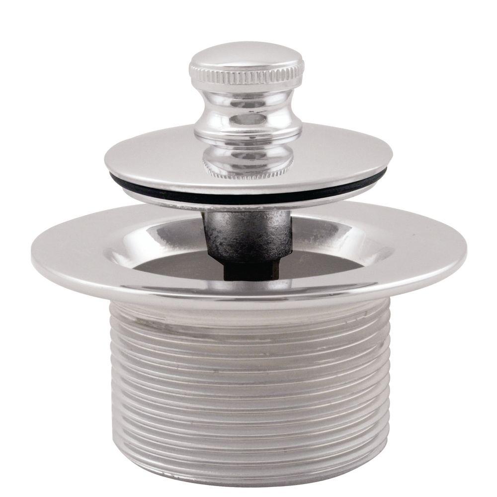 Westbrass 1-1/2 in. NPSM Coarse Thread Twist and Close Bath Drain Plug ...
