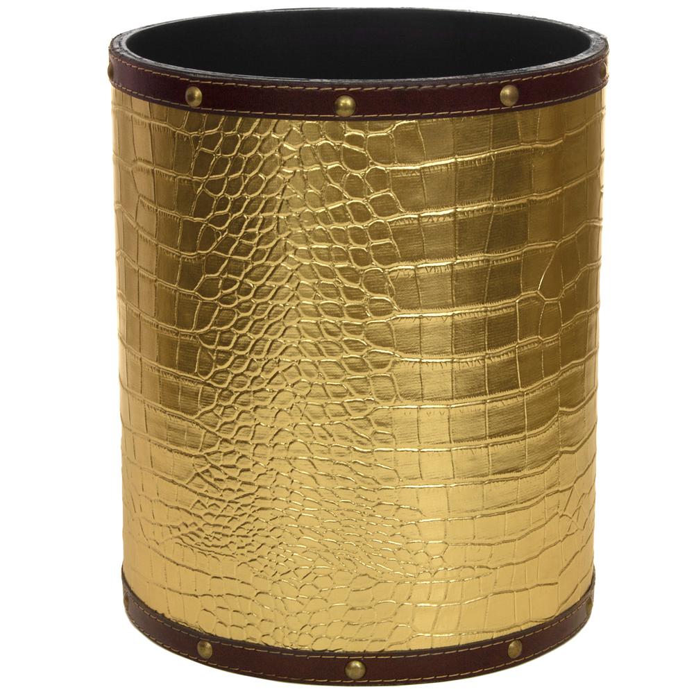 Gold Waste Baskets Bathroom Decor The Home Depot