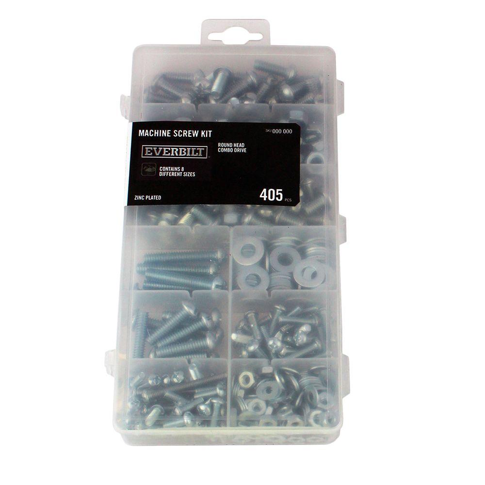 Everbilt ZincPlated Machine Screw Kit (405Piece)803264 The Home Depot