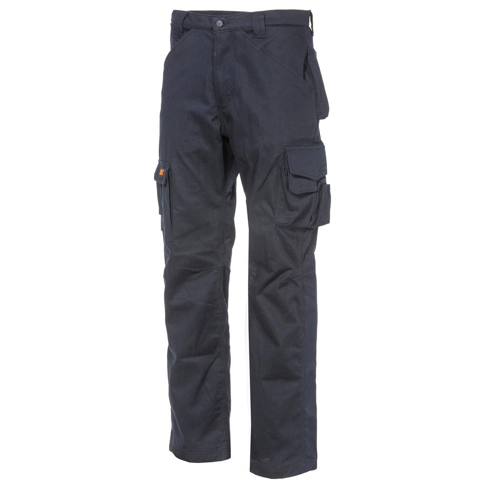 Caterpillar Flame Resistant Men's 34 in. W x 36 in. L Navy Cotton/Nylon ...