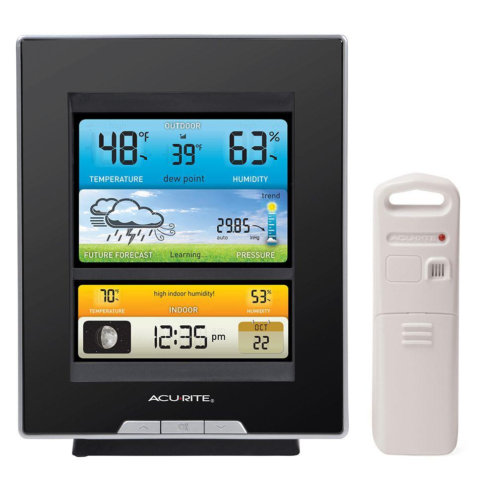 AcuRite Wireless Weather Forecaster with Color LCD02048HDA1 The Home