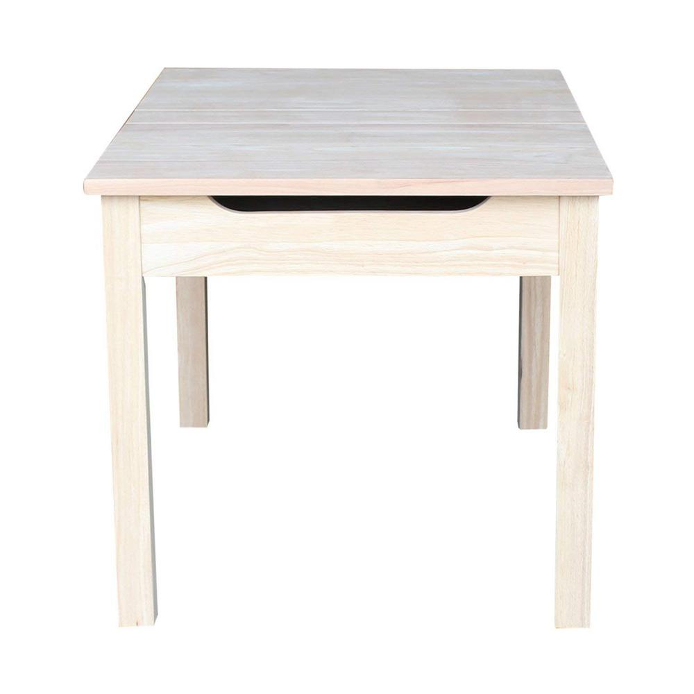 International Concepts Unfinished Storage Kid S Table Jt