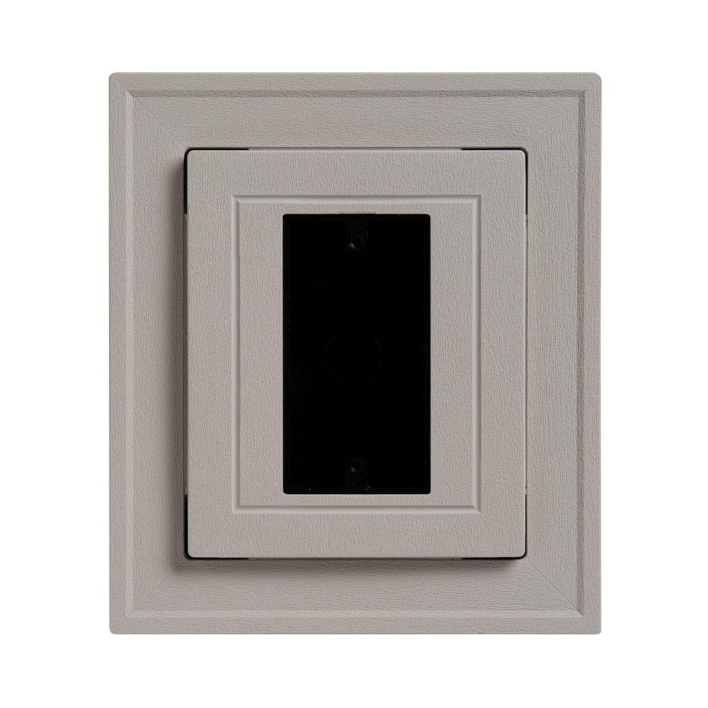 Ply Gem 8.5 in. x 7.5 in. Pewter Electrical Mounting BlockEBLCKHNPH