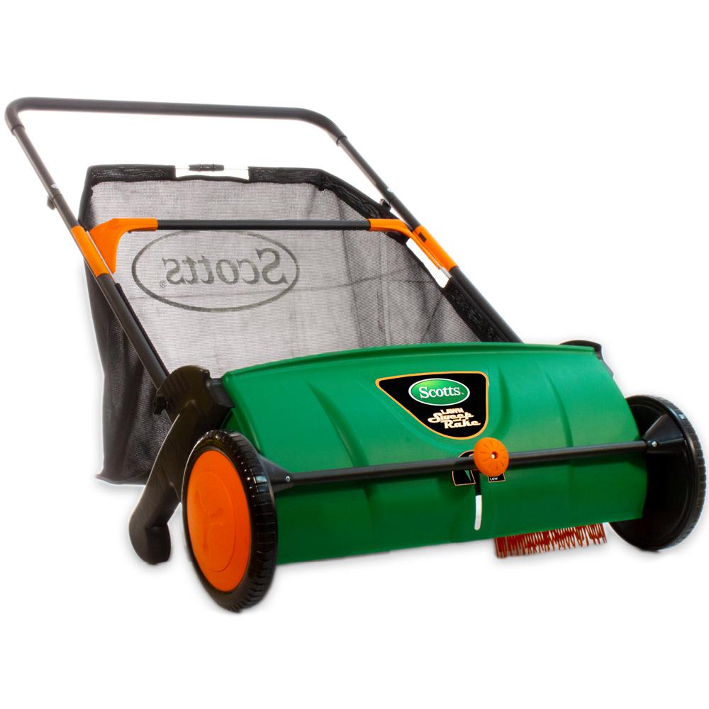 Scotts 26 In Sweep It Push Lawn Sweeper With 3 6 Bushel Collection Sweep It Push Lawn Sweeper With 3 6 Bushel Collection Bag
