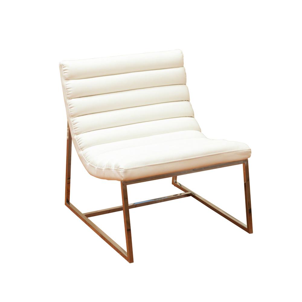 Le House Parisian White Leather Sofa Chair 236325 The Home Depot Le House Parisian White Leather Sofa Chair