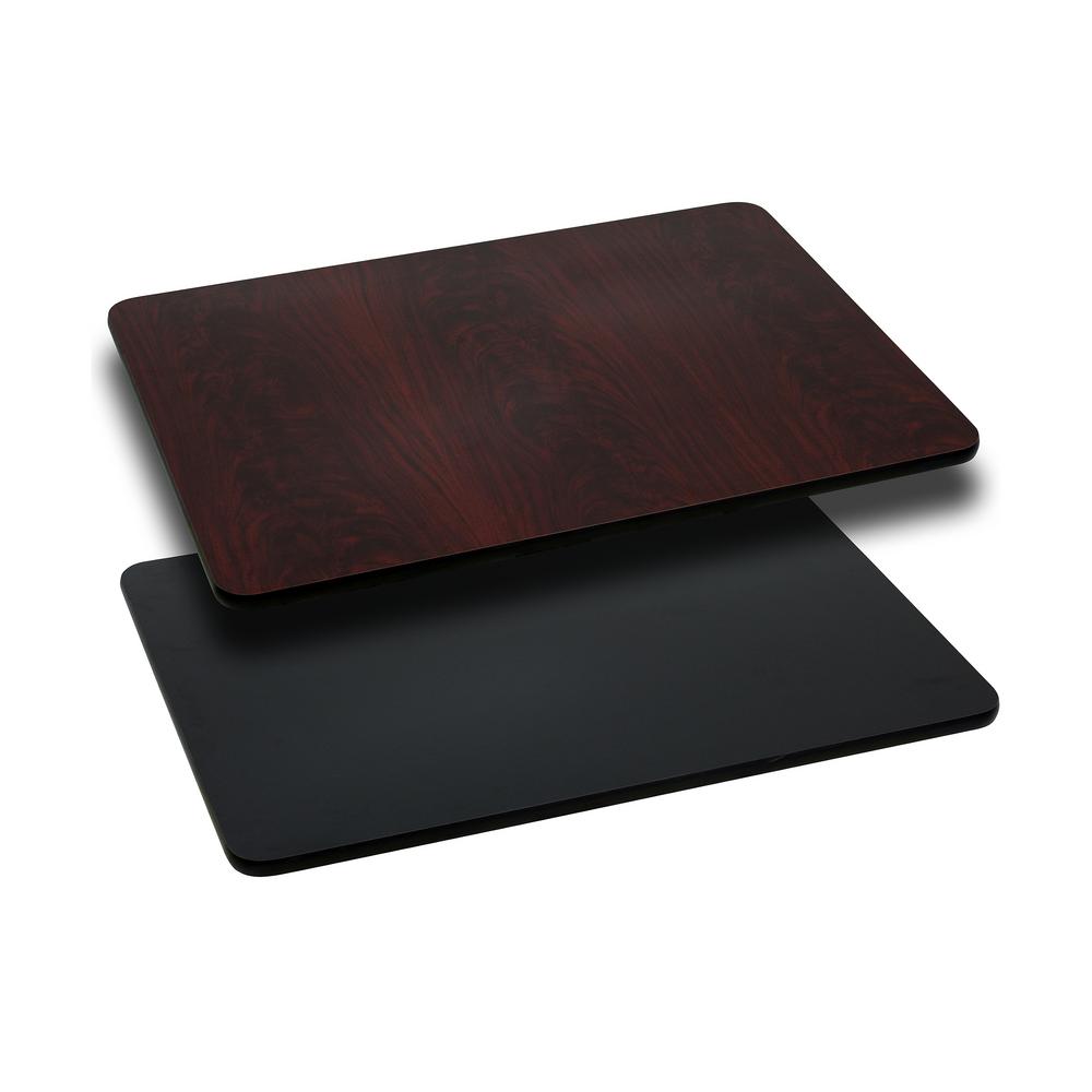 Flash Furniture 30 In X 48 Rectangular Table Top With Black Or Rectangular Table Top With Black Or Gany