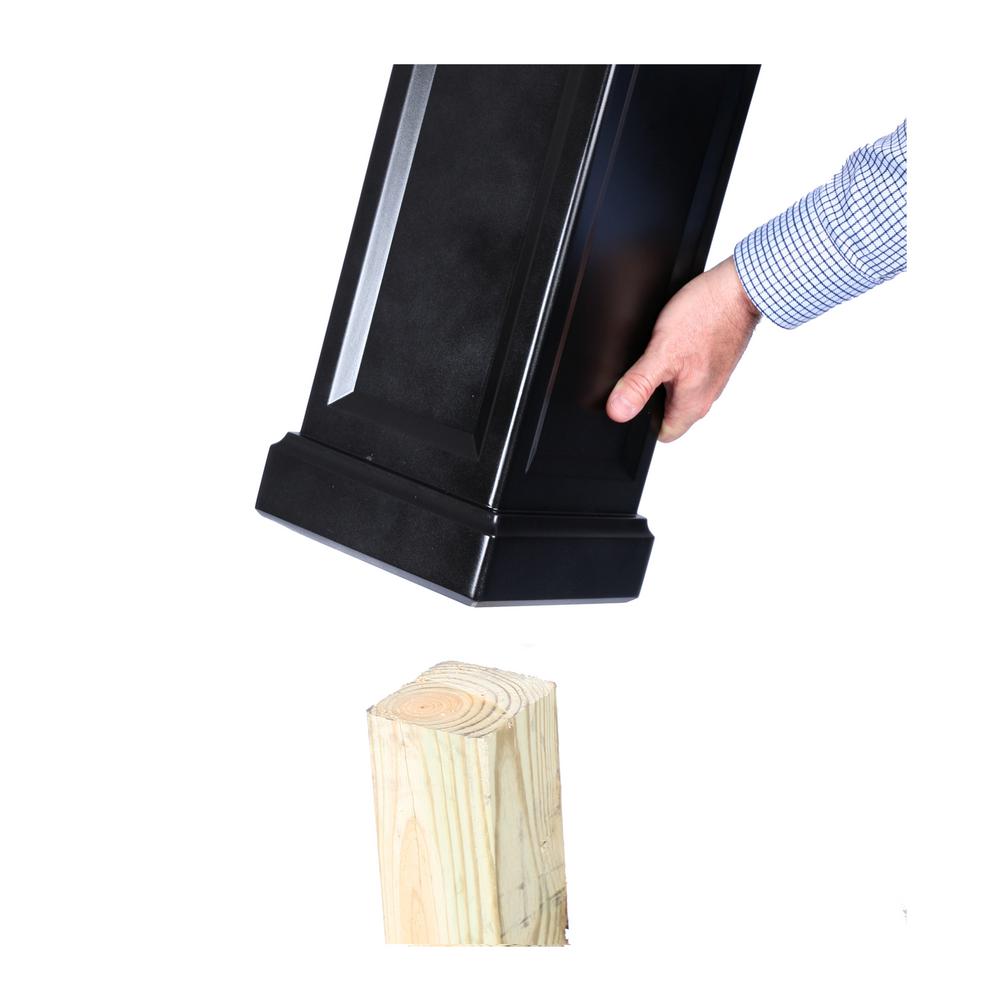 Black POst Mailbox Kit 4 in. x 4 in. x 36 in. Durable Plastic Mounted Patio 890583002252 eBay