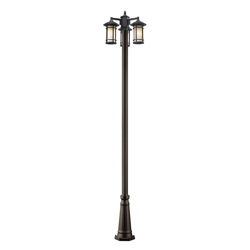 Feiss 7 Ft Heritage Bronze Fluted Outdoor Lamp Post Htbz