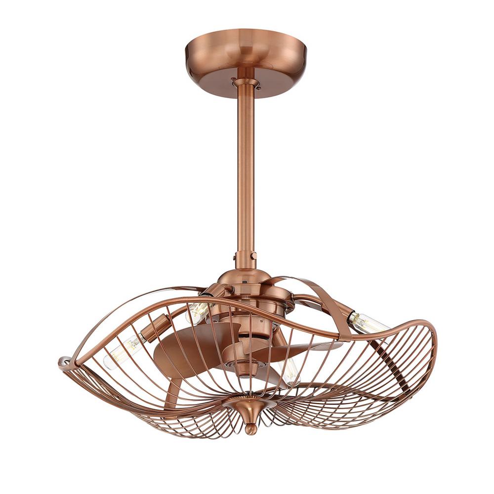 Fifth And Main Lighting Auri 22 25 In Indoor Rose Gold Ceiling Fan With Light And Remote Control