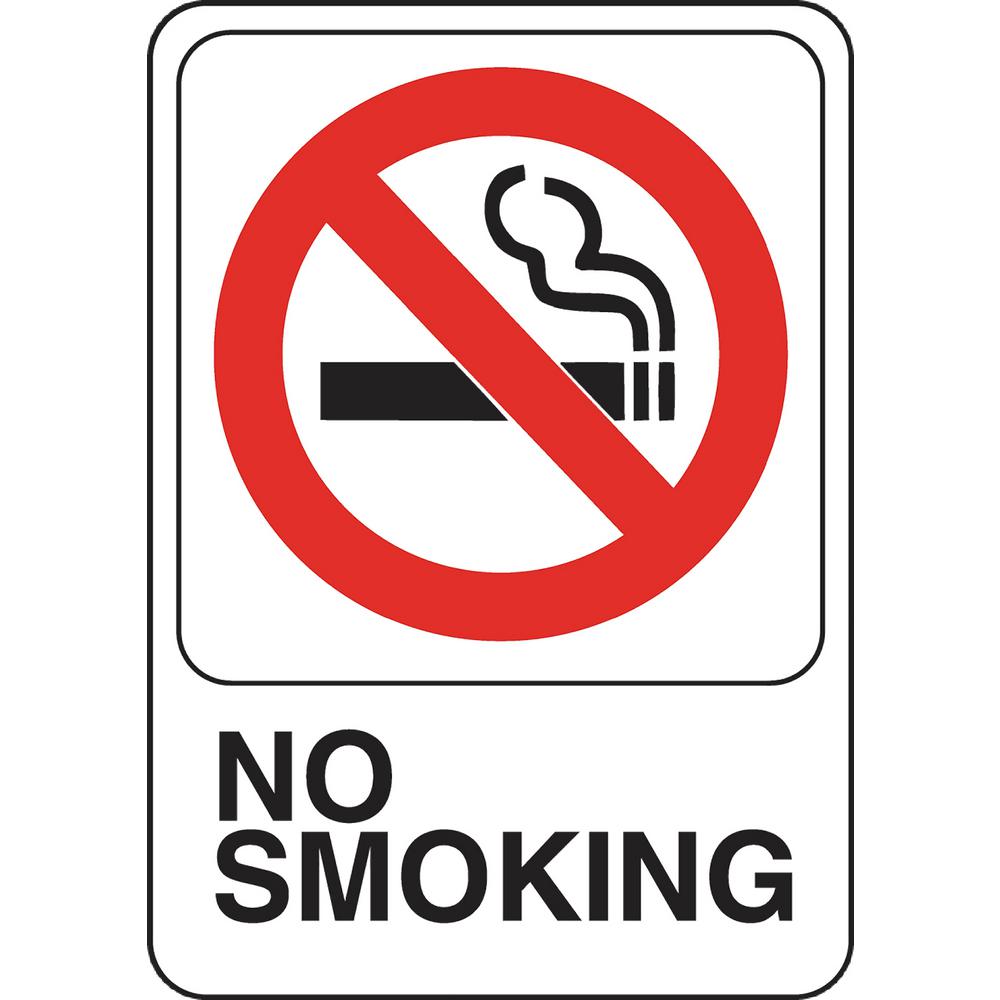 Everbilt 5 in. x 7 in. Plastic No Smoking Sign-31534 - The Home Depot