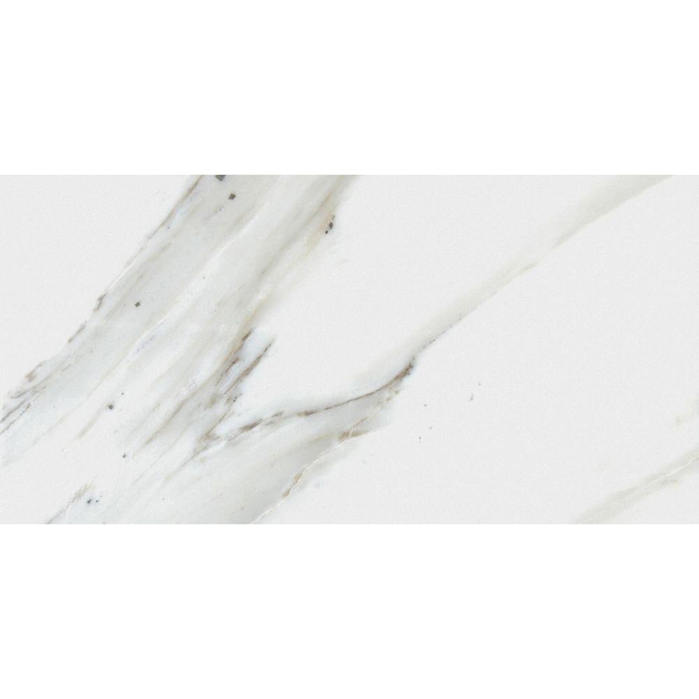 Msi Carrara 12 In X 24 Glazed Polished Porcelain Floor And Calacatta Ivory 12 In X 24 Glazed Polished Porcelain Floor