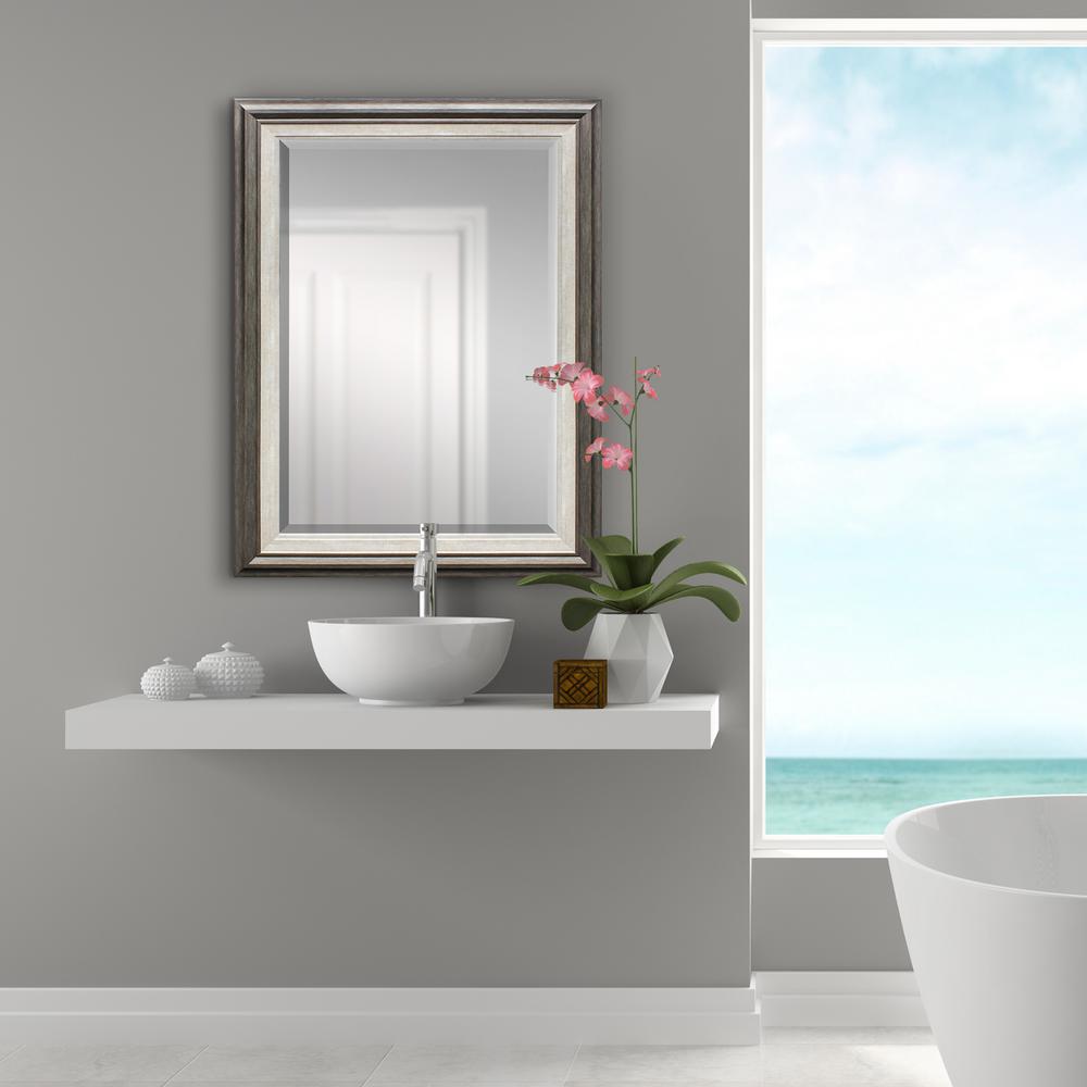 31 5 In X 43 Grey With White Inner Decorative Mirror