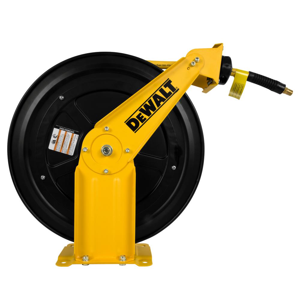 DEWALT Double Arm Auto Retracting Air Hose Reel 3/8"x50ft Heavy Duty