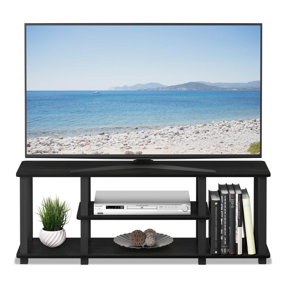 Furinno Turn S Americano Black No Tools 3 Tier Entertainment Turn S Americano Black No Tools 3 Tier Entertainment Tv Stands With Square By Furinno