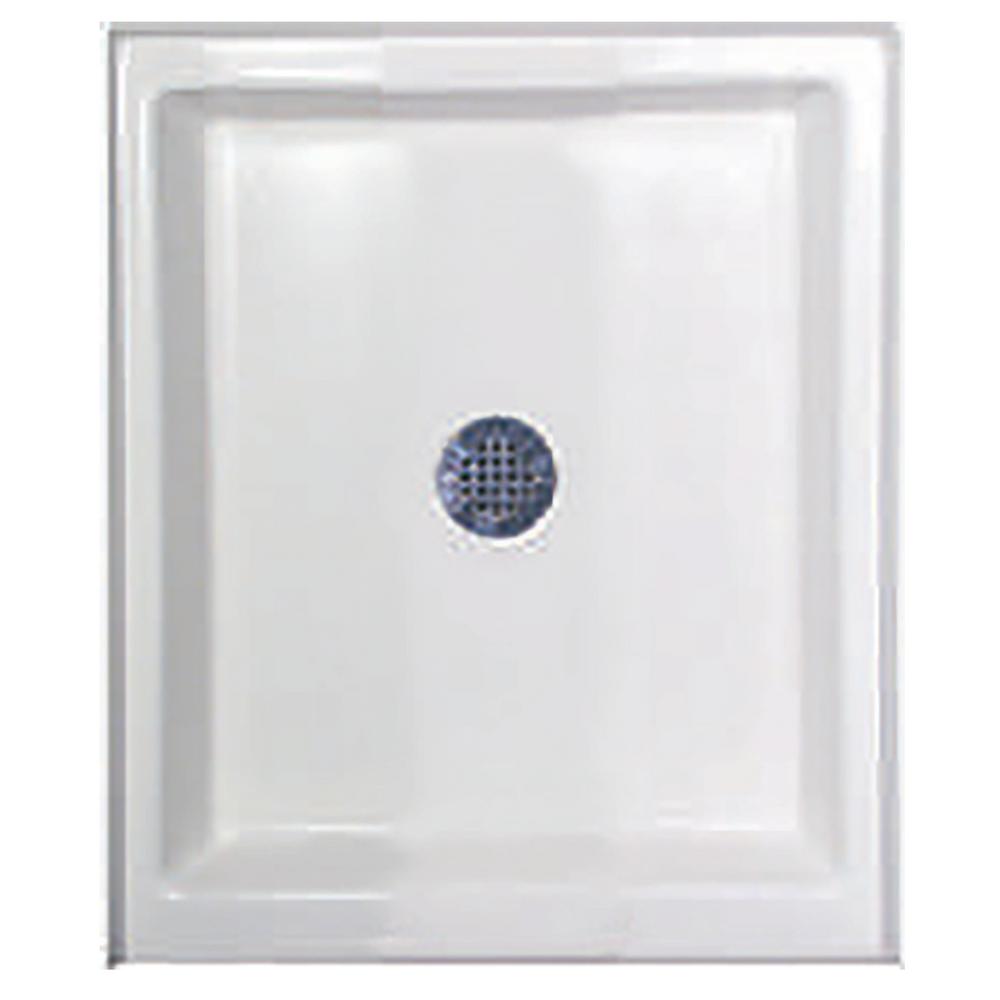 Delta 36 in. x 48 in. Single Threshold Corner Shower Base in WhiteB7109124836WH The Home Depot