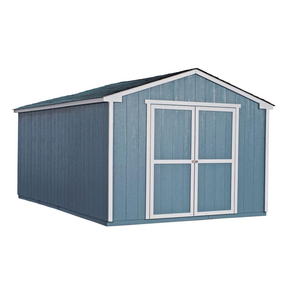 handy home products cumberland 10 ft. x 16 ft. wood shed