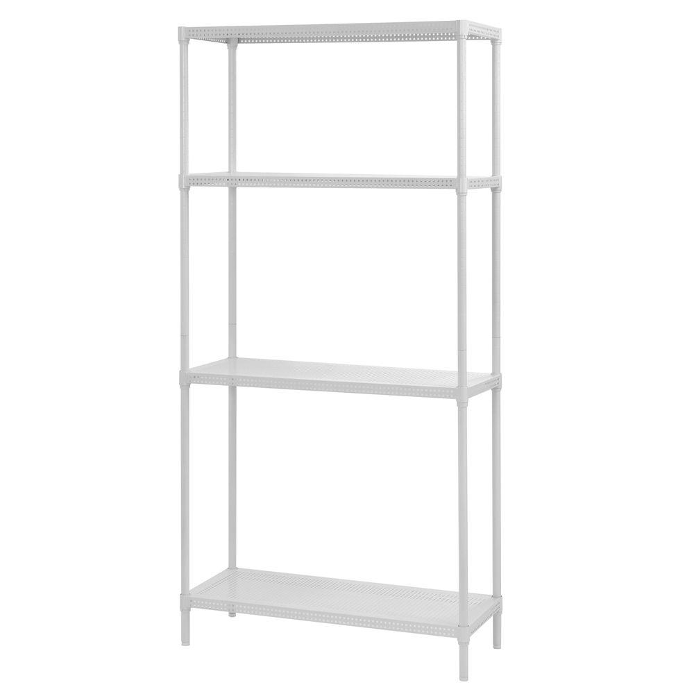 Edsal 71 in. H x 35 in. W x 14 in. D 4Tier Perforated Steel Shelving