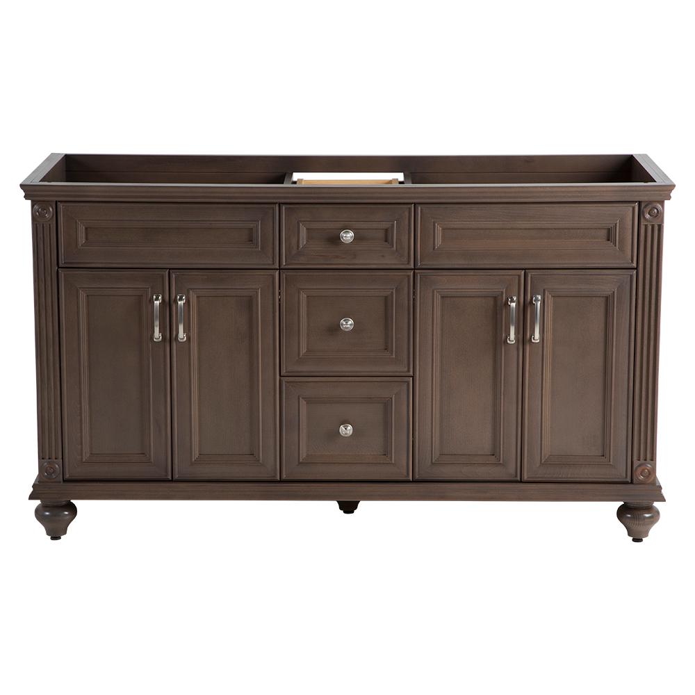 Home Decorators Collection Annakin 60 in. W x 34 in. H x 22 in. D Bath Vanity Cabinet in Flagstone