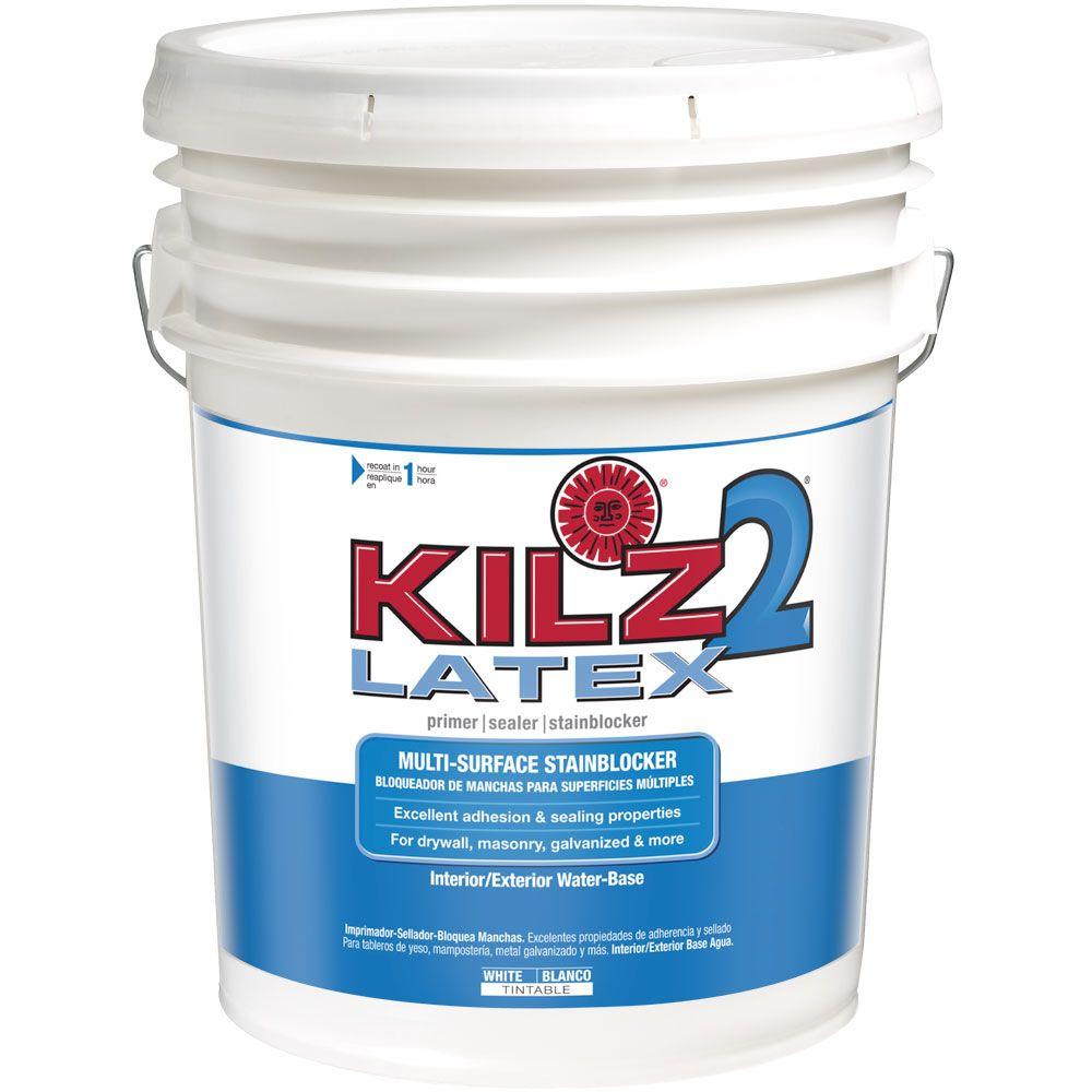 KILZ 2 LATEX 1 gal. White Interior Multi-Surface Primer, Sealer, and ... KILZ 2 LATEX 1 gal. White Interior Multi-Surface Primer, Sealer, and ...