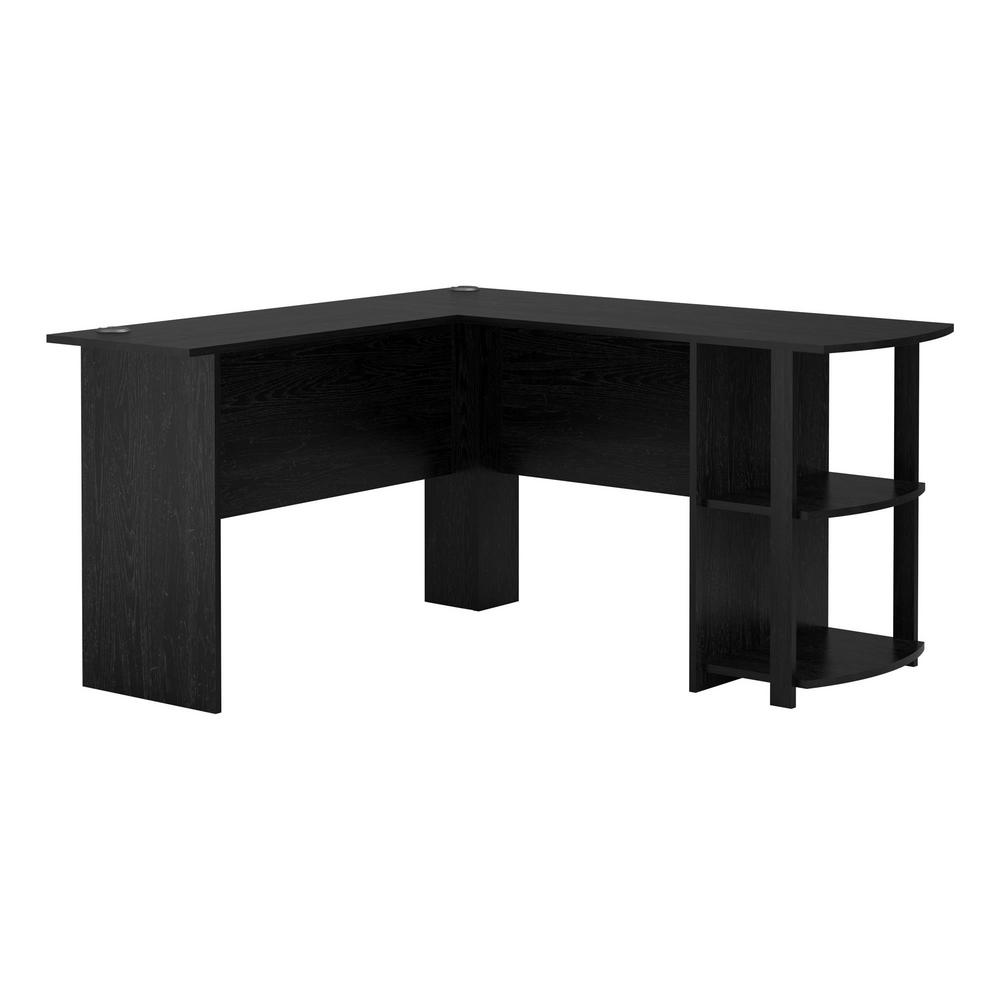 Ameriwood Home Quincy Black Oak L Shaped Computer Desk Hd01817