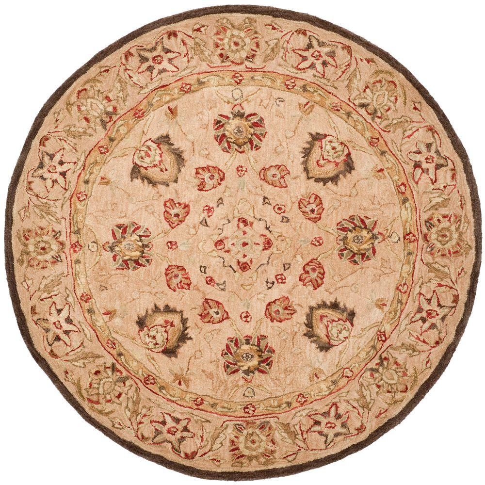 Round Area Rugs The Home Depot Anatolia Ivory Beige 8 Ft X Round Area Rug