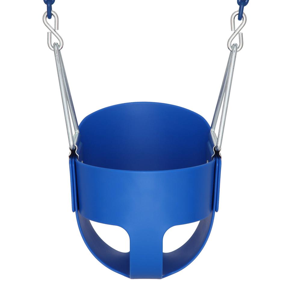 Blue 60 Plastic Coated Chains 50 lb Capacity Blue Bucket Gorilla Playsets 04-0008-B//B Full Bucket Toddler Swing