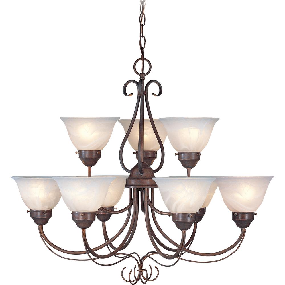 Volume Lighting Minster 9 Light Interior Indoor Prairie Rock Hanging Chandelier With Alabaster Gl Bell Shades Volume Lighting Minster 9 Light Interior Indoor Prairie Rock Hanging Chandelier With Alabaster Gl Bell Shades