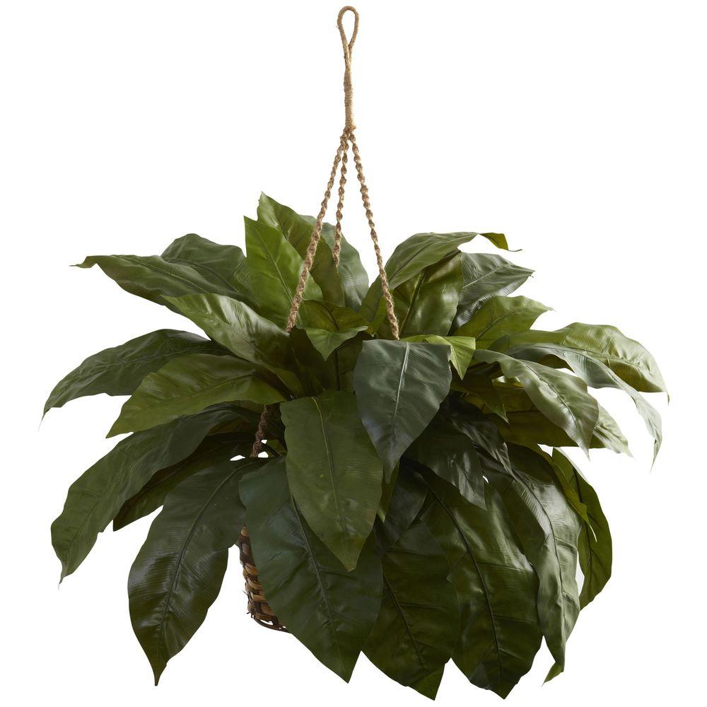 Nearly Natural Double Giant Birdsnest Hanging Basket 6787 The Double Giant Birdsnest Hanging Basket