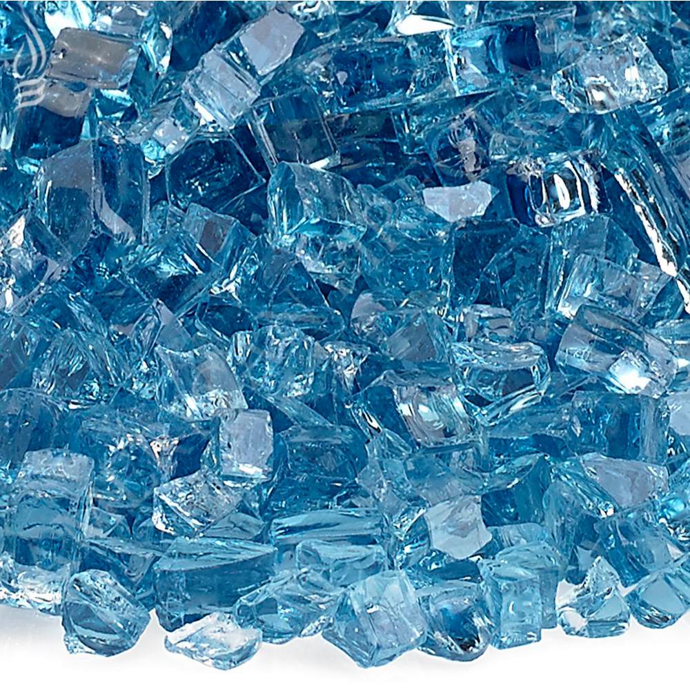 American Fire Glass 1 4 In Pacific Blue Fire Glass 10 Lbs Bag Aff