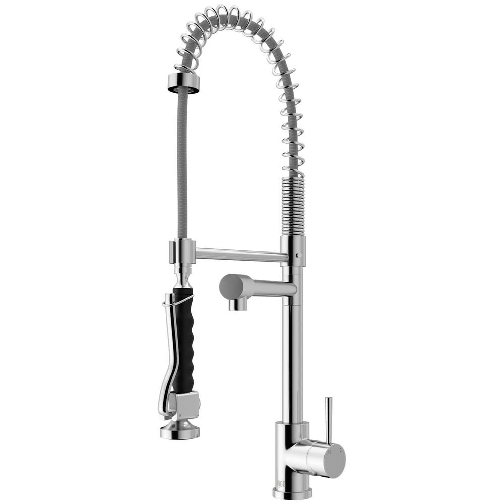 Vigo Zurich Single Handle Pull Down Sprayer Kitchen Faucet In
