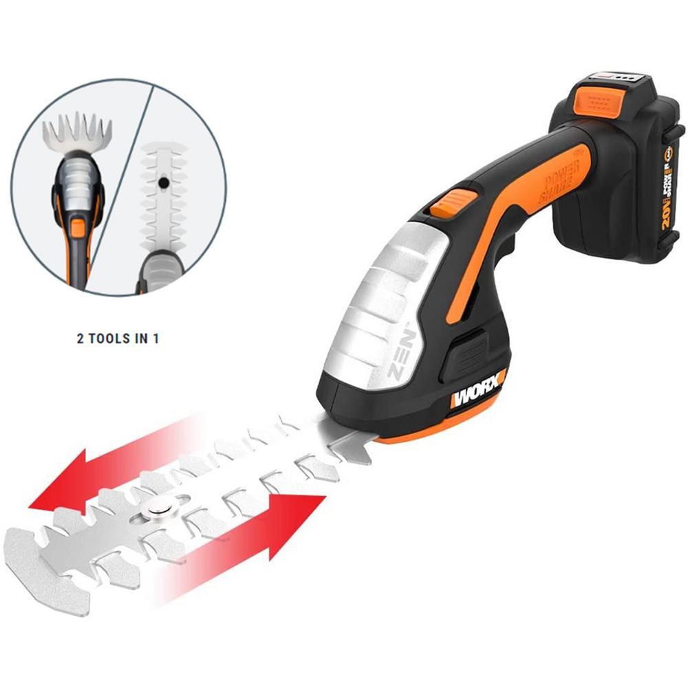 Power Share 20-Volt Li-Ion Cordless Battery Lawn and Garden 4 in. Shear and 8 in. Shrub Hedge Trimmer (Tool Only)