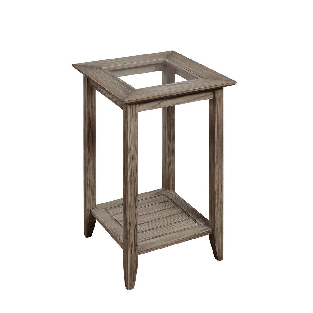 Walker Edison Furniture Company Angle Iron Driftwood End Table (Set of