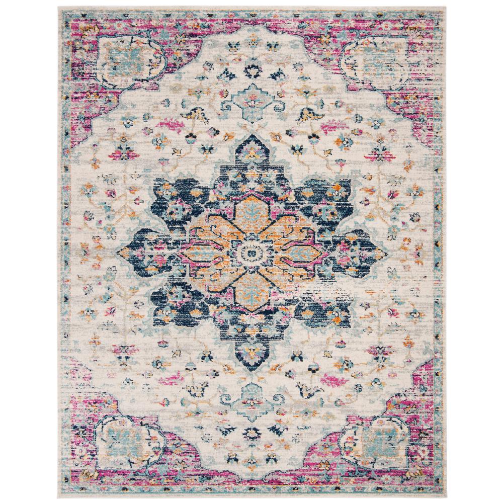 Safavieh Madison Ivory/Fuchsia 8 ft. x 10 ft. Area RugMAD921R8 The