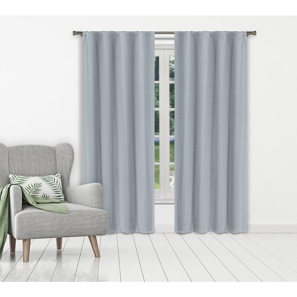 Kelvin Beya Blue Room Darkening Pole Top Panel Pair 37 In W X